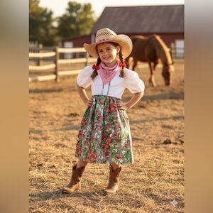 Vintage strawberry girl dress size 10 NEW 
LOVELY dress has stitching on the top